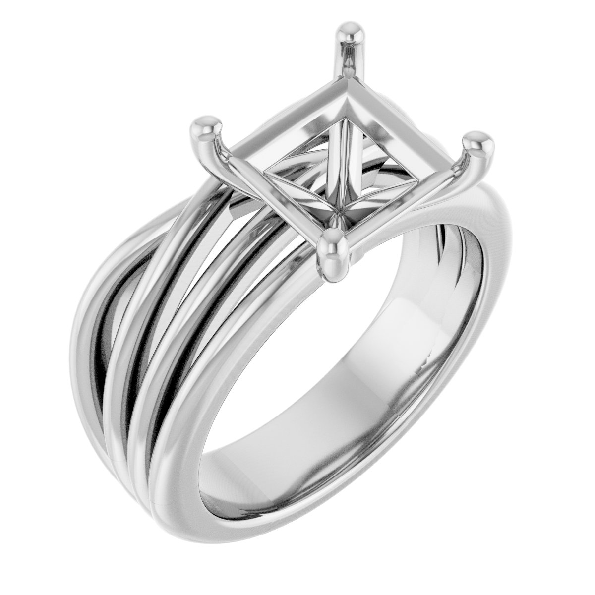Solitaire Asymmetric Engagement Ring