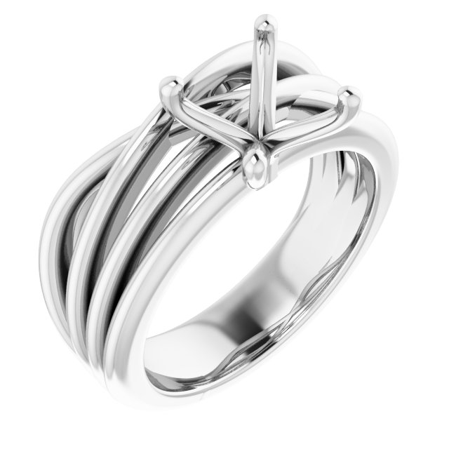 Solitaire Asymmetric Engagement Ring