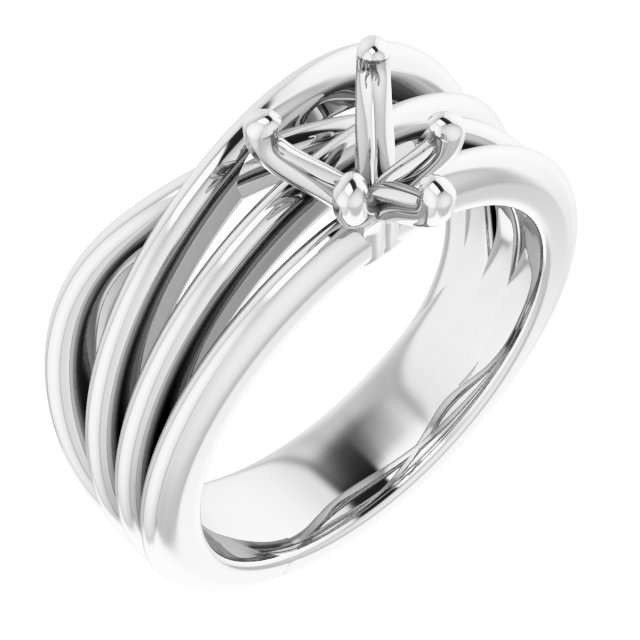 Solitaire Asymmetric Engagement Ring