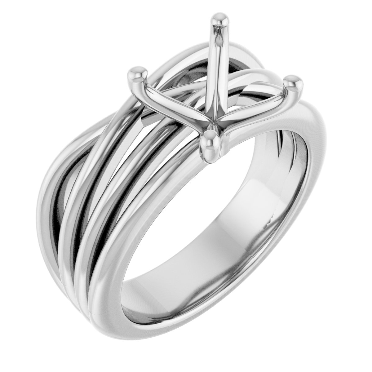 Solitaire Asymmetric Engagement Ring