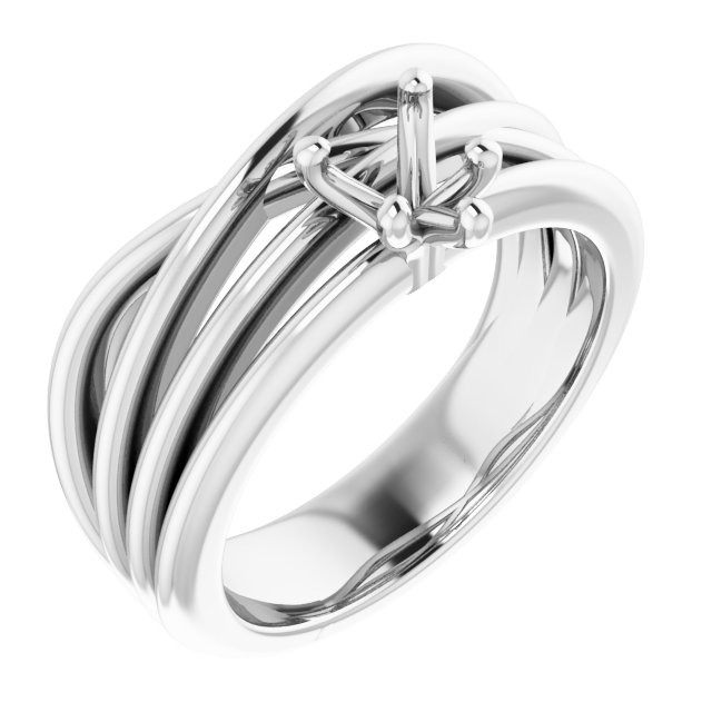 Solitaire Asymmetric Engagement Ring