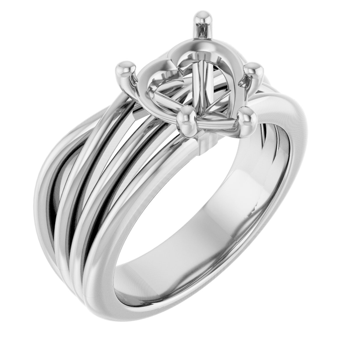 Solitaire Asymmetric Engagement Ring