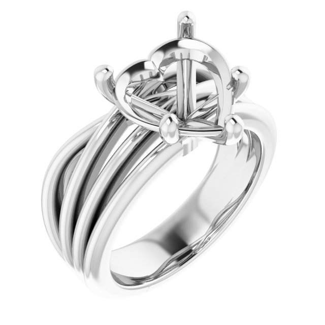 Solitaire Asymmetric Engagement Ring
