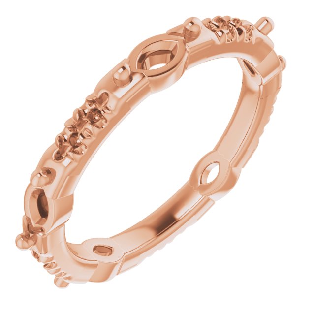 14K Rose 7/8 CTW Natural Diamond Eternity Band