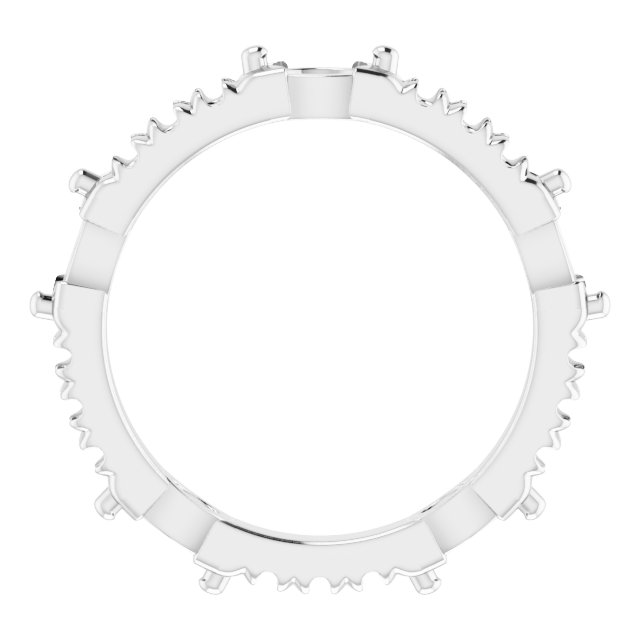 2.5 mm Square Eternity Band Mounting view 2