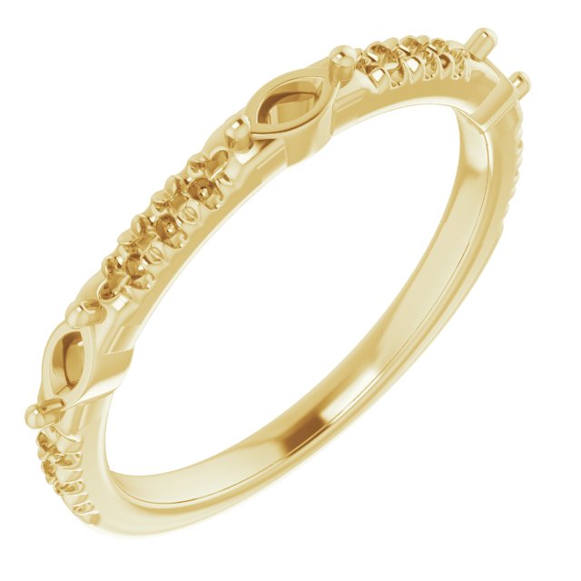 14K Yellow 3/8 CTW Natural Diamond Anniversary Band