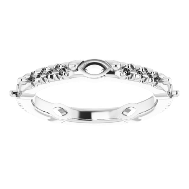 2.5 mm Square Eternity Band Mounting view 3