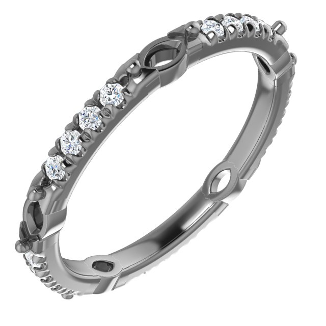 124177 / Sterling Silver / Ring / Unset / Oval / 04.00X03.00 Mm / 07.25 / Polished / Eternity Band Mounting