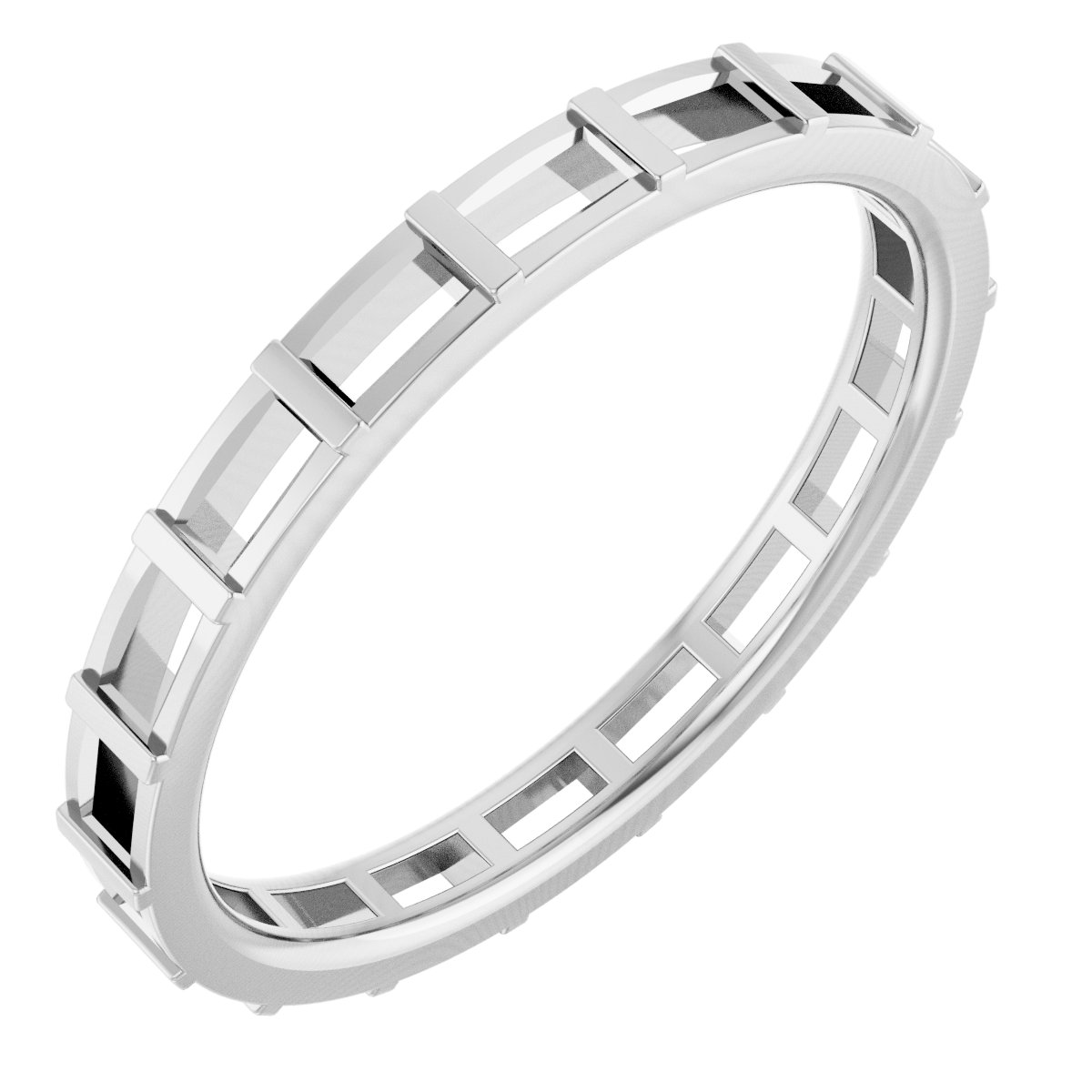 Platinum .90 CTW Diamond Eternity Band Size 4 Ref 16771564