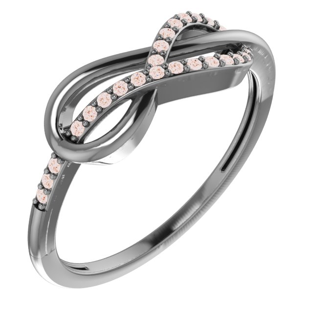 14K Rose 1/10 CTW Diamond Infinity-Inspired Knot Ring
