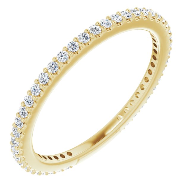 14K Yellow 1/3 CTW Diamond Stackable Ring Size 4