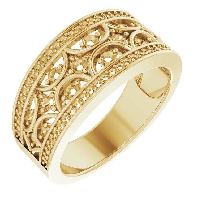 14K Yellow 5/8 CTW Diamond Band Size 7