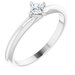 14K White 1/6 CTW Diamond Solitaire Ring