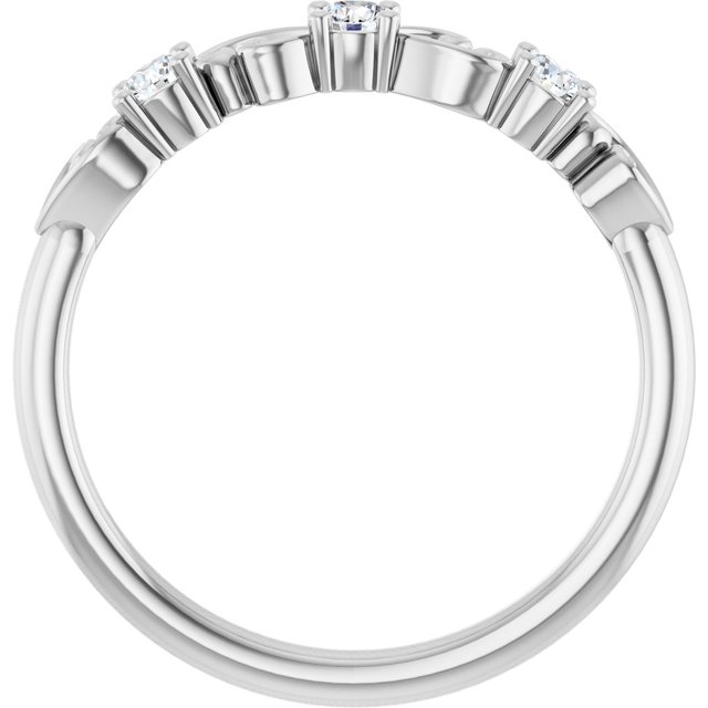 14K White 1/5 CTW Diamond Stackable Ring