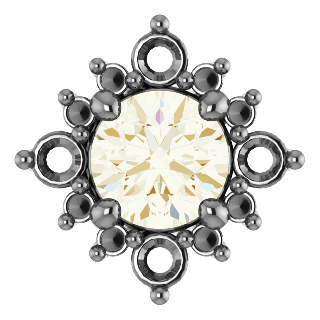 Round 4-Prong Halo-Style Earring Setting