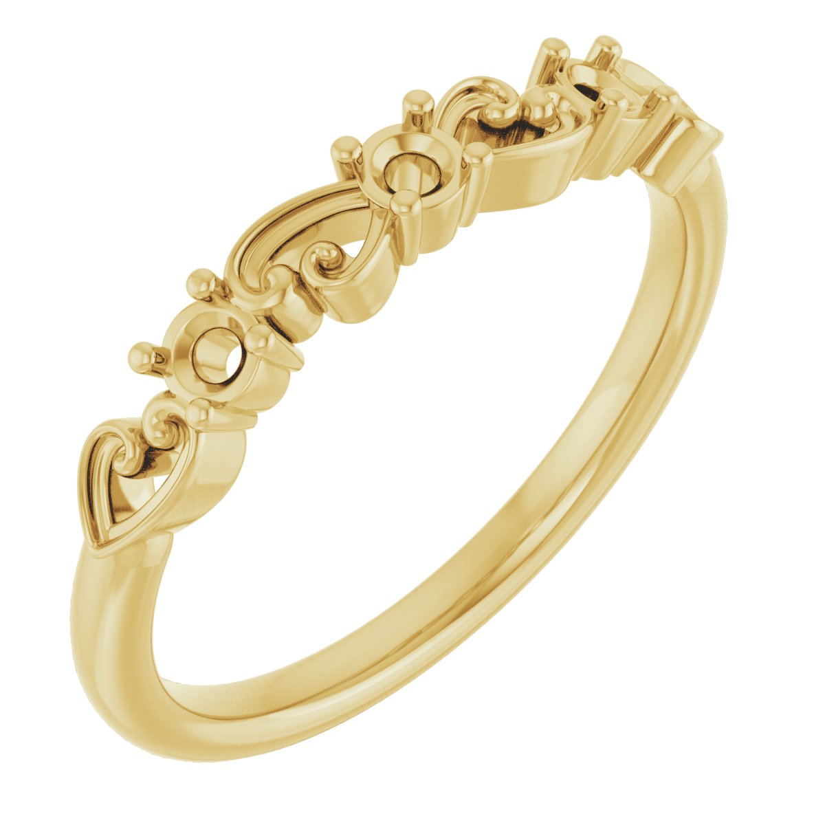 14K Yellow 1/5 CTW Natural Diamond Stackable Ring