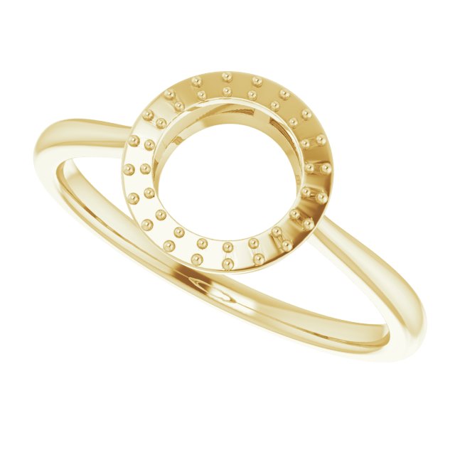 14K Yellow 1/10 CTW Natural Diamond Circle Ring