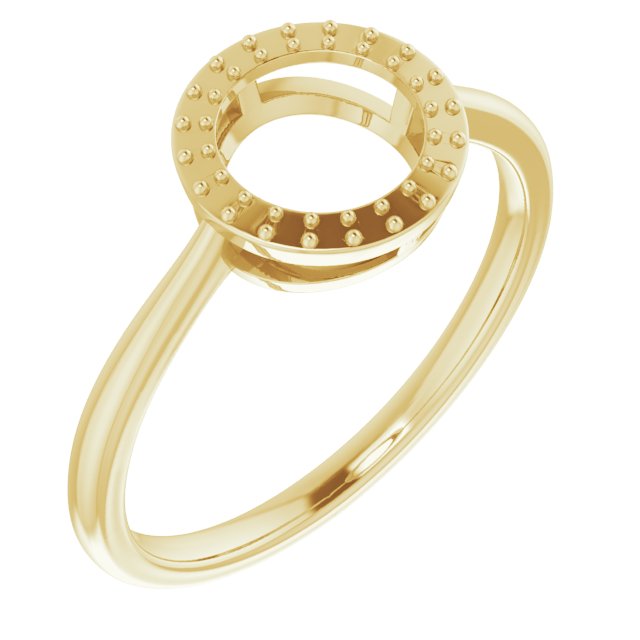 14K Yellow 1/10 CTW Diamond Circle Ring