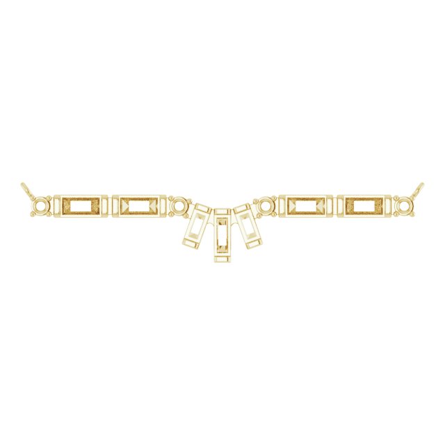 Baguette Bar Necklace or Center
