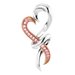 Rhodium-Plated Sterling Silver & 10K Rose Natural Pink Sapphire Heart Pendant