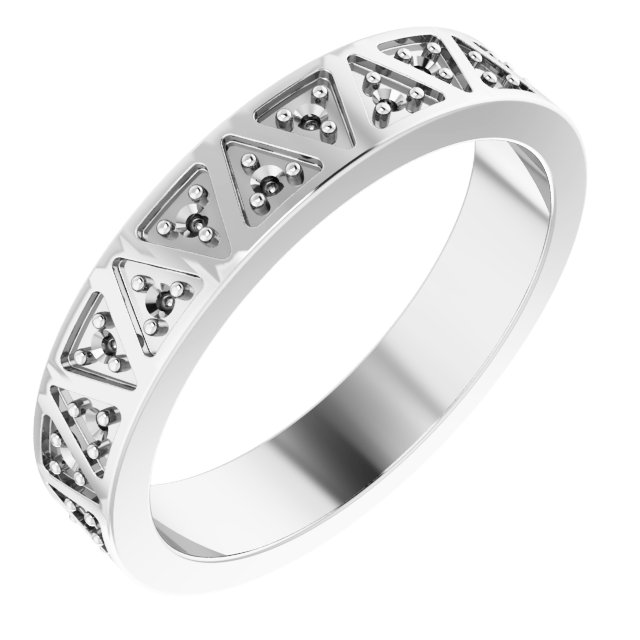 14K White 1/4 CTW Natural Diamond Eternity Band Size 6.5
