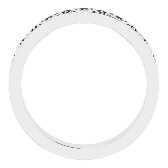 14K White 1/4 CTW Natural Diamond Eternity Band Size 6.5