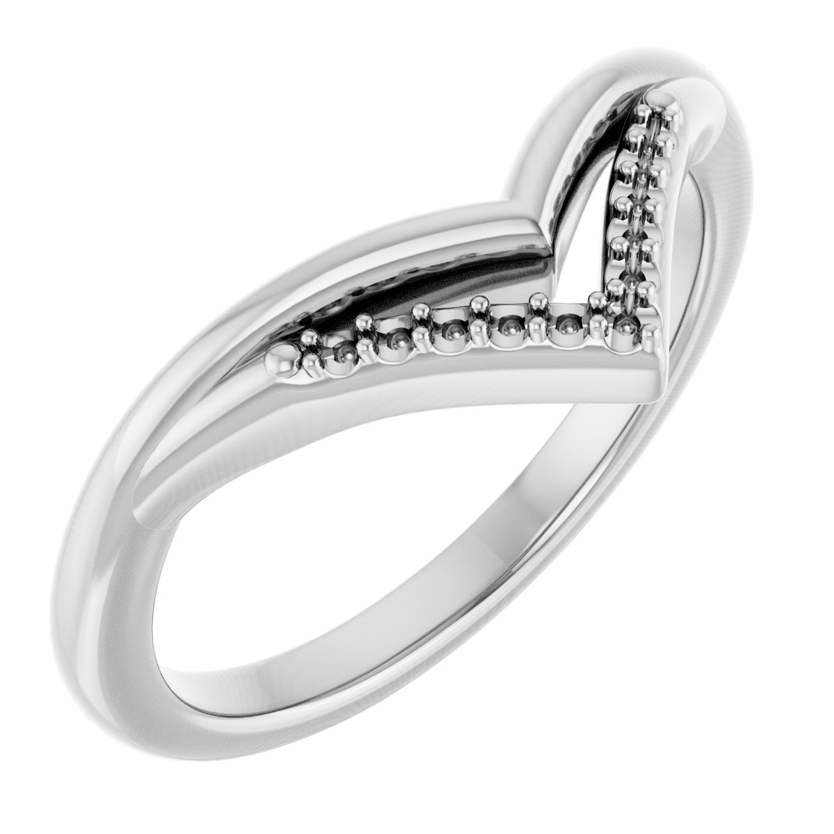 .04 CTW Natural Diamond Contour Band – Platinum