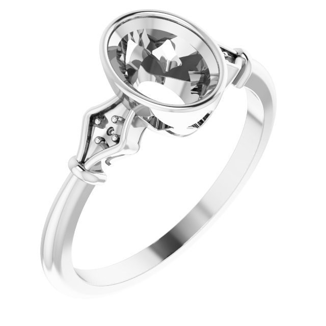 Bezel-Set Accented Engagement Ring or Band