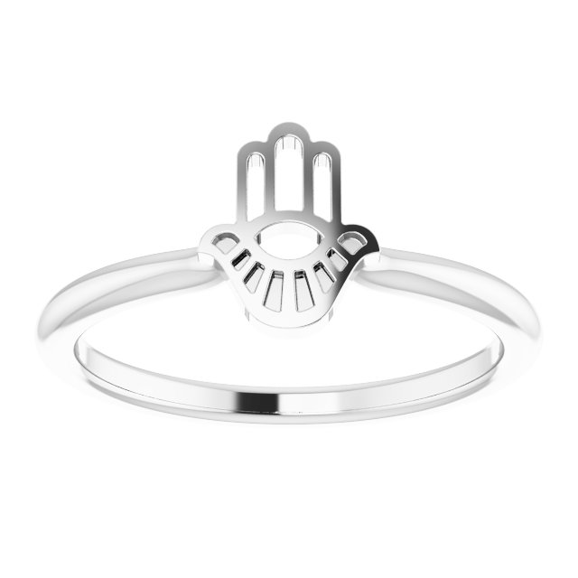 Sterling Silver Hamsa Stackable Ring