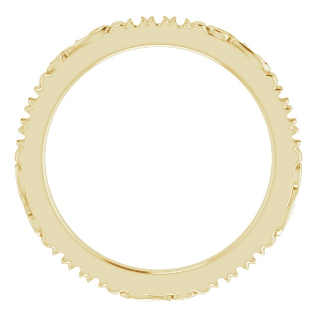 14K Yellow 1/6 CTW Natural Diamond French-Set Eternity Band Size 4