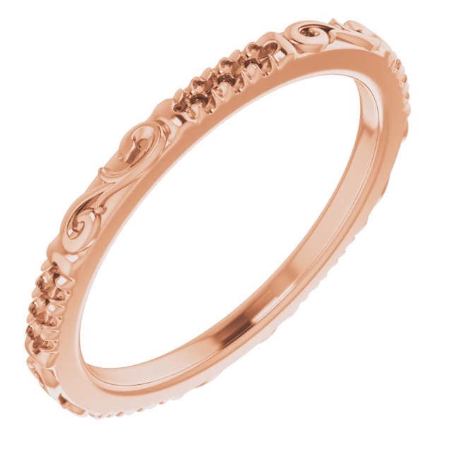 French-Set Sculptural Eternity Band