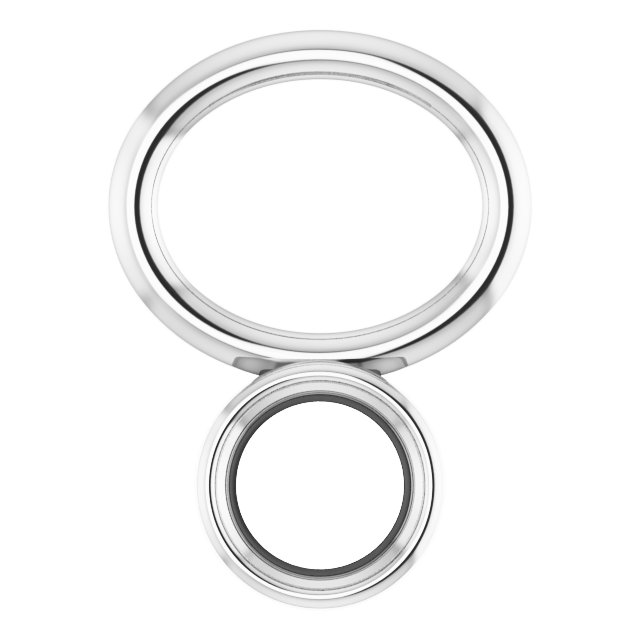 Bezel-Set Hoop Dangle