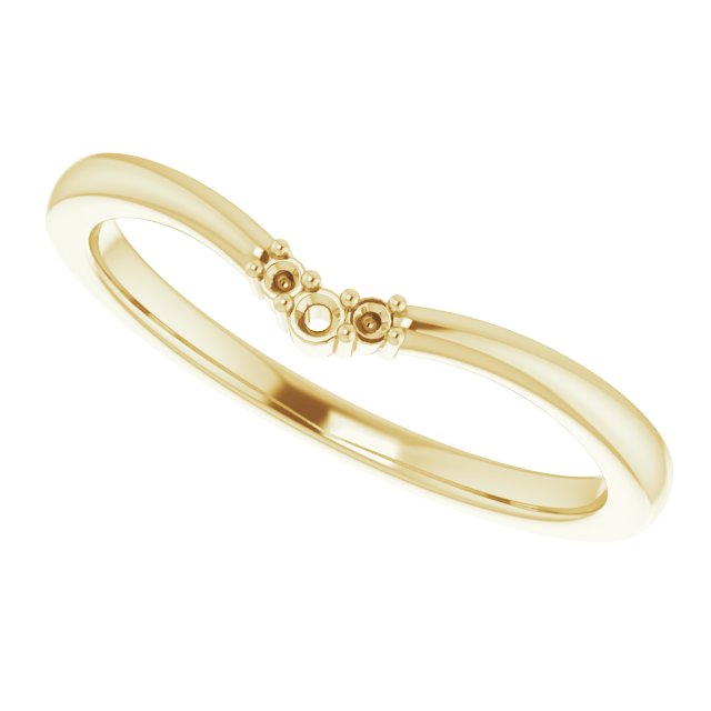 14K Yellow .03 CTW Natural Diamond Matching Band-5