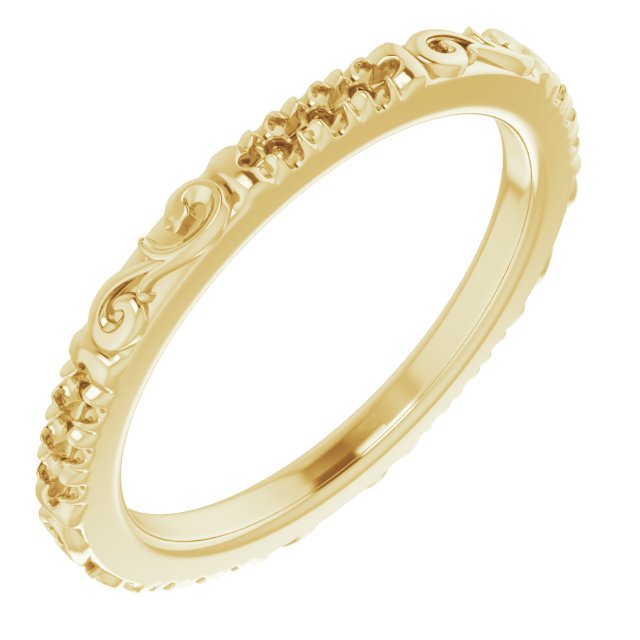 14K Yellow 1/6 CTW Natural Diamond French-Set Eternity Band Size 4