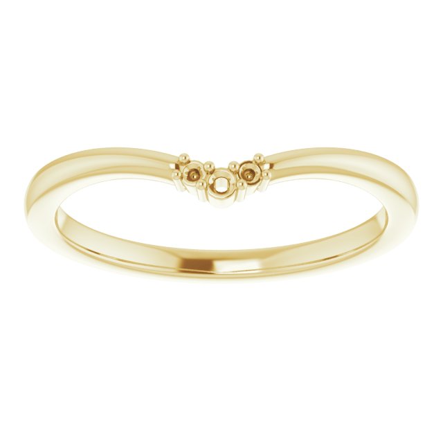 14K Yellow .03 CTW Natural Diamond Matching Band-3