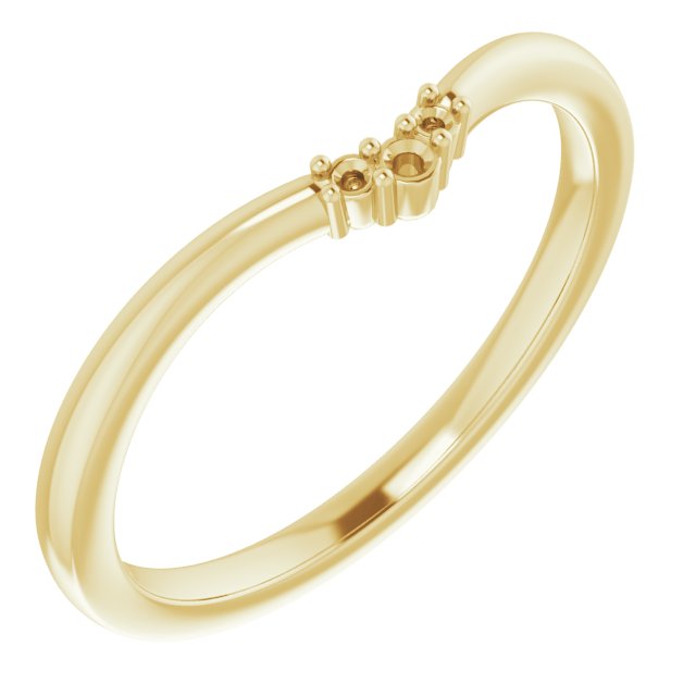 14K Yellow .03 CTW Natural Diamond Matching Band