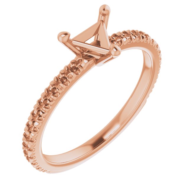 French-Set Accented Engagement Ring or Band