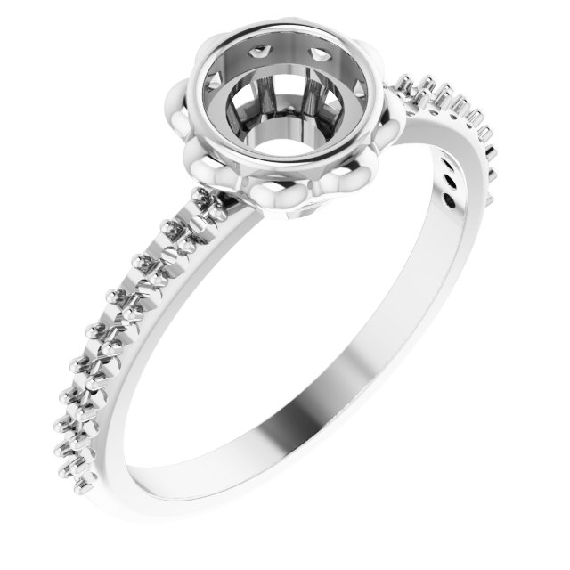 Rose-Cut Accented Engagement Ring or Band
