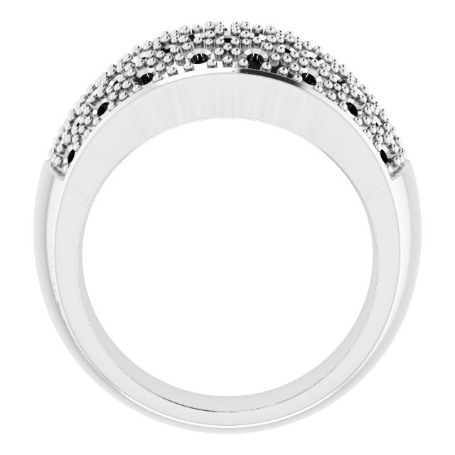 14K White 1 CTW Natural Diamond Micro Pave Ring