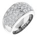 14K White 1 CTW Natural Diamond Micro Pave Ring