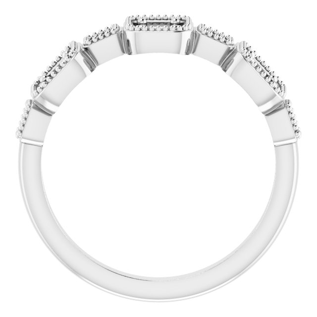 Alternative view of 1/2 CTW Natural Diamond Anniversary Band – 14K White Gold
