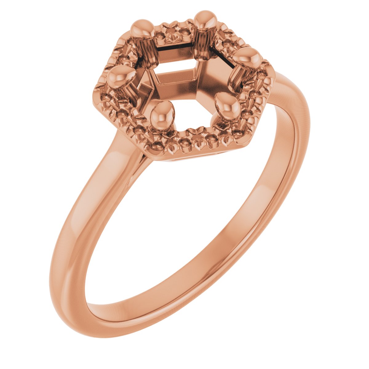 French-Set Halo-Style Engagement Ring or Band