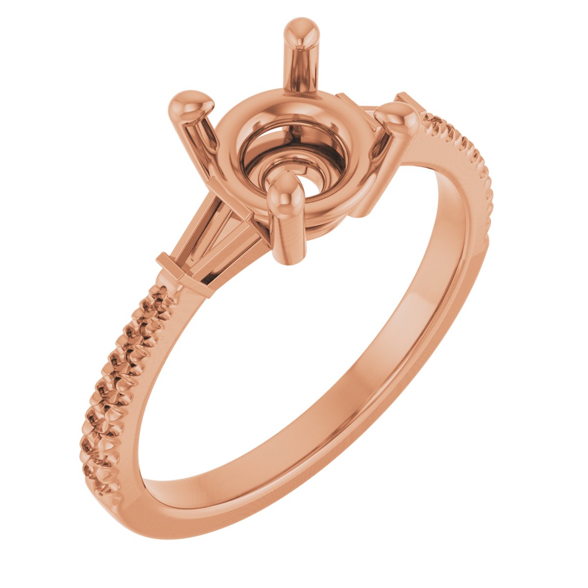French-Set Accented Engagement Ring or Band