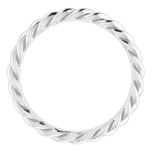 Continuum Sterling Silver 3 mm Skinny Rope Band Size 8
