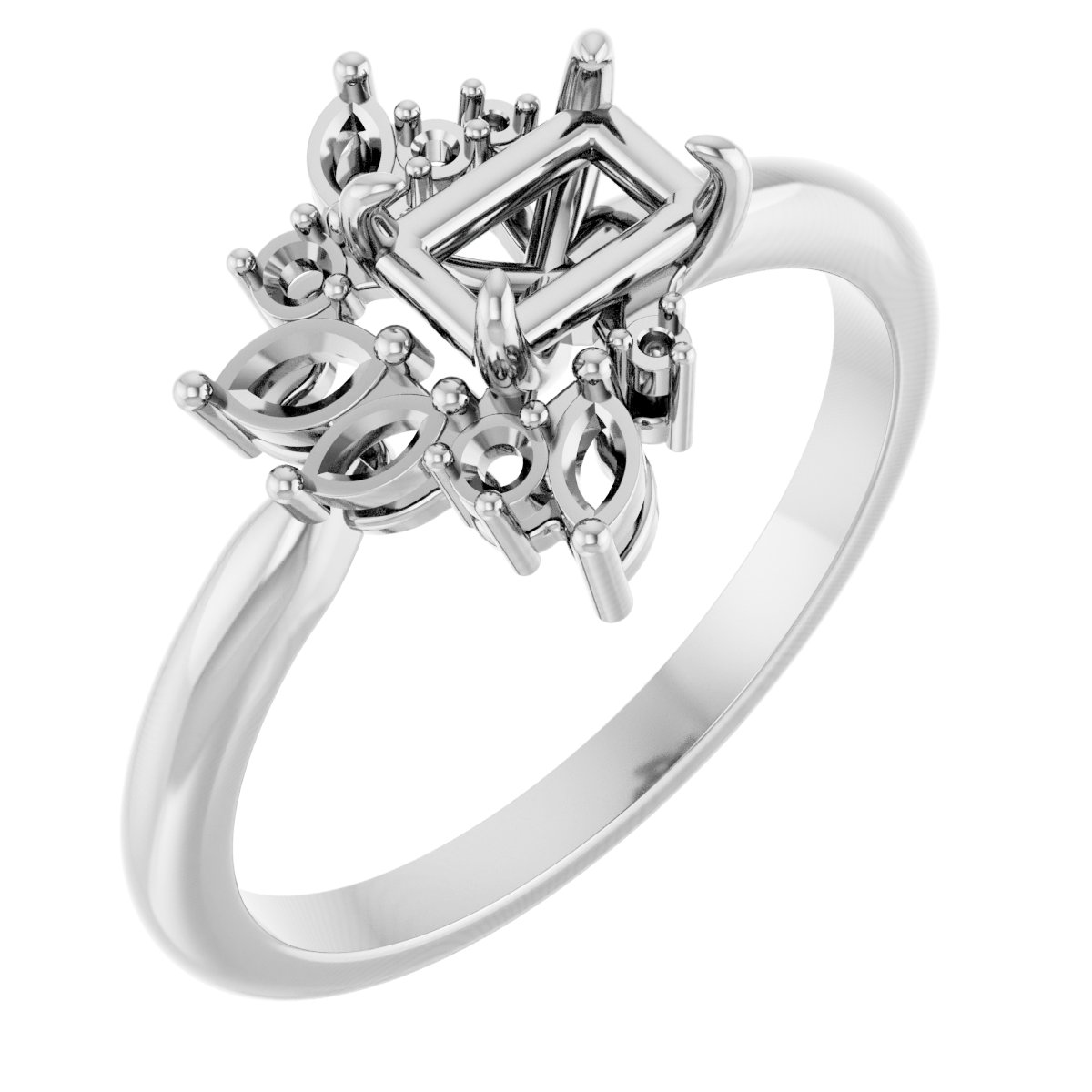 Accented Engagement Ring or Band