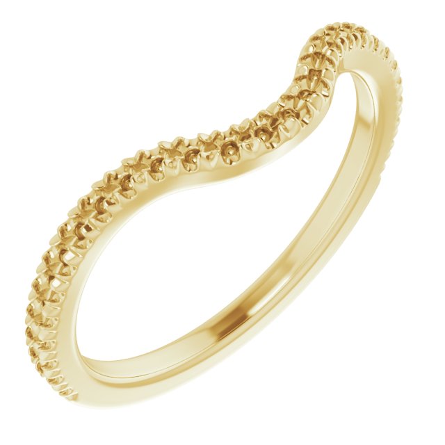 14K Yellow 1/4 CTW Diamond French-Set Matching Band