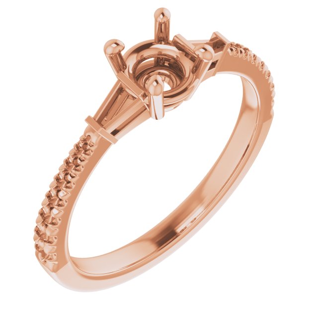 French-Set Accented Engagement Ring or Band