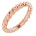 14K Rose 3 mm Skinny Rope Band Size 6