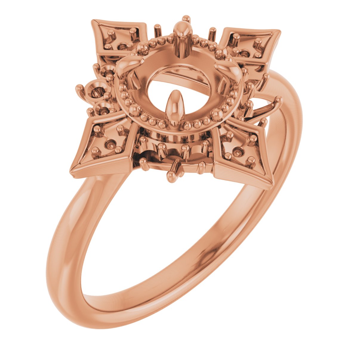 Claw-Prong Halo-Style Engagement Ring or Band