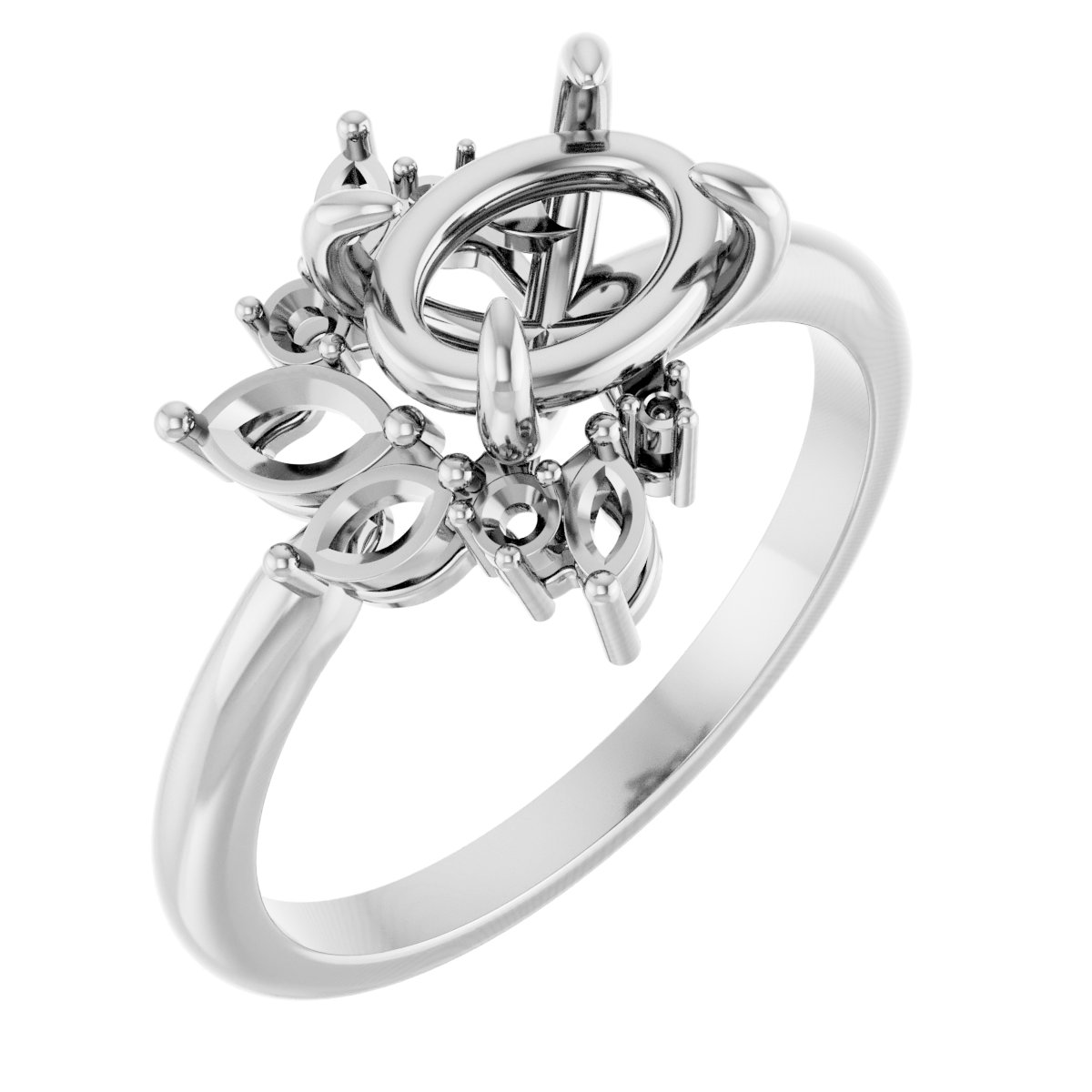Accented Engagement Ring or Band
